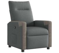 vidaXL Sillón reclinable de Tela Gris Oscuro, Silla reclinable, sillón reclinable para Ancianos, sillón de sofá, sillón, sillón reclinable para TV