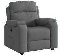 vidaXL Sillón reclinable de Tela Gris Oscuro, Silla reclinable, sillón reclinable para Ancianos, sillón de sofá, sillón, sillón reclinable para TV