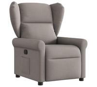 vidaXL Sillón reclinable de Tela Gris Taupe