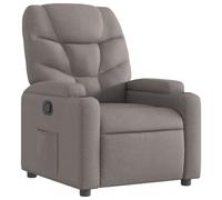 vidaXL Sillón reclinable de Tela Gris Taupe