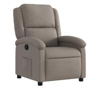 Vidaxl sillón reclinable de tela gris taupe