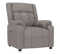 Vidaxl sillón reclinable de tela gris taupe