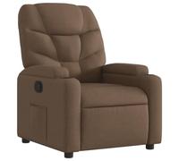 Vidaxl sillón reclinable de tela marrón