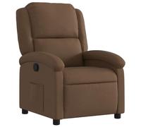 vidaXL Sillón reclinable de Tela marrón