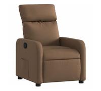 Vidaxl sillón reclinable de tela marrón