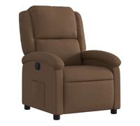 Vidaxl sillón reclinable de tela marrón