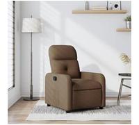 vidaxl Sillón reclinable de tela marrón