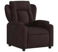 vidaXL Sillón reclinable Relax – Respaldo y reposabrazos, tela marrón oscuro