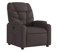 vidaXL Sillón Reclinable, Silla con Respaldo Reposabrazos, Sillón de Televisión Relax Descanso, Asiento para Salón Hogar, Tela Marrón Oscuro