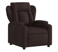 vidaXL Sillón reclinable Relax – Respaldo y reposabrazos, tela marrón oscuro