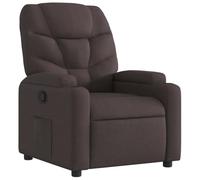 vidaXL Sillón reclinable de Tela marrón Oscuro