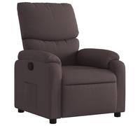 vidaXL Sillón reclinable de Tela marrón Oscuro