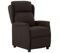 vidaXL Sillón reclinable de Tela marrón Oscuro 67,5x93,5x101,5 cm