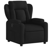 vidaXL Sillón reclinable de tela negra