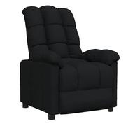 Vidaxl sillón reclinable de tela negro
