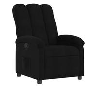 Vidaxl sillón reclinable de tela negro