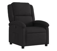 Vidaxl sillón reclinable de tela negro