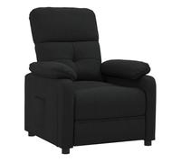 Vidaxl sillón reclinable de tela negro