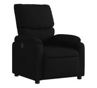 Vidaxl sillón reclinable de tela negro