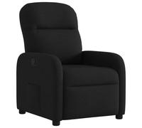 vidaXL Sillón reclinable de Tela Negro
