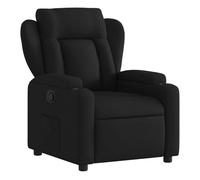 Vidaxl sillón reclinable de tela negro