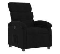 Vidaxl sillón reclinable de tela negro
