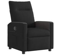 vidaXL Sillón reclinable de Tela Negro, Silla reclinable, sillón reclinable para Ancianos, sillón de sofá, sillón, sillón reclinable para TV