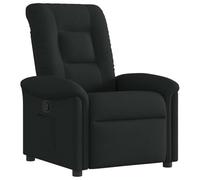 vidaXL Sillón reclinable de Tela Negro, Silla reclinable, sillón reclinable para Ancianos, sillón de sofá, sillón, sillón reclinable para TV