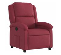 Vidaxl sillón reclinable de tela rojo tinto
