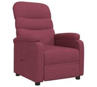 vidaXL Sillón reclinable de Tela Rojo Tinto