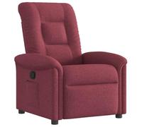 vidaXL Sillón reclinable de Tela Rojo Tinto, Silla reclinable, sillón reclinable para Ancianos, sillón de sofá, sillón, sillón reclinable para TV