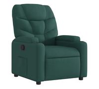Vidaxl sillón reclinable de tela verde oscuro