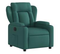 vidaXL Sillón reclinable Relax con respaldo y reposabrazos, tela verde oscuro