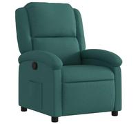 vidaXL Sillón reclinable de Tela Verde Oscuro