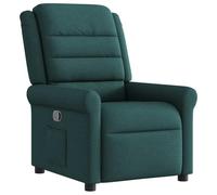 vidaXL Sillón reclinable de tela verde oscuro, silla reclinable, sillón reclinable para ancianos, sillón de sofá, sillón, sillón reclinable para TV