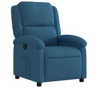 Vidaxl sillón reclinable de terciopelo azul