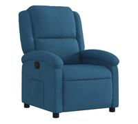 Vidaxl sillón reclinable de terciopelo azul