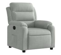 vidaXL Sillón reclinable de Terciopelo Gris Claro