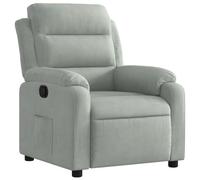Vidaxl sillón reclinable de terciopelo gris claro
