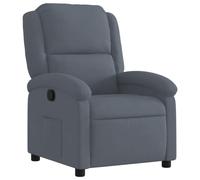 vidaXL Sillón reclinable de Terciopelo Gris Oscuro