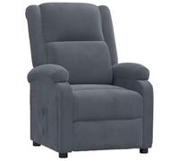 vidaXL Sillón reclinable de Terciopelo Gris Oscuro