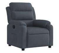 vidaXL Sillón reclinable Butaca relax con reposabrazos y asiento ajustable - terciopelo gris oscuro