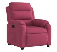 vidaXL Sillón reclinable de Terciopelo Rojo Tinto