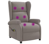 vidaXL Sillón reclinable eléctrico con Respaldo ala Topo Tela