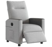 vidaXL Sillón reclinable eléctrico de Tela Gris Nube