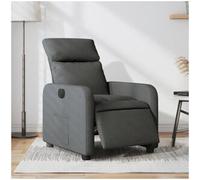 vidaXL Sillón Reclinable Eléctrico, Silla con Respaldo Reposabrazos, Sillón de Relax Descanso, Asiento Ajustable para Ancianos, Tela Gris Oscuro