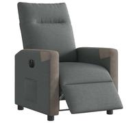 vidaXL Sillón reclinable eléctrico de Tela Gris Oscuro