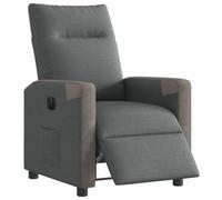 vidaXL Sillón reclinable eléctrico de Tela Gris Oscuro
