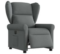 vidaXL Sillón reclinable eléctrico de Tela Gris Oscuro