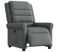 vidaXL Sillón reclinable eléctrico de Tela Gris Oscuro